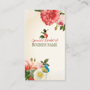 PixDezines Vintage Peonies/DIY Background Visitkort