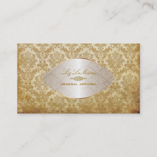 PixDezines vintage piqué damask Visitkort