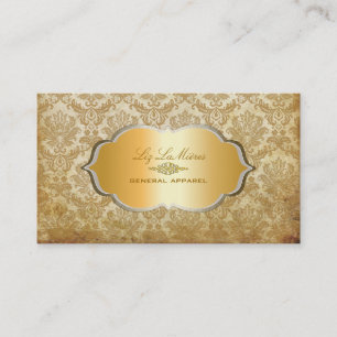 PixDezines vintage piqué damask Visitkort