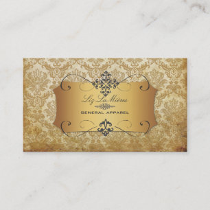 PixDezines vintage piqué damask Visitkort