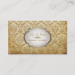 PixDezines vintage piqué-damask Visitkort