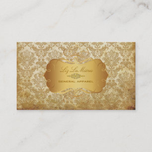 PixDezines vintage piqué-damask Visitkort