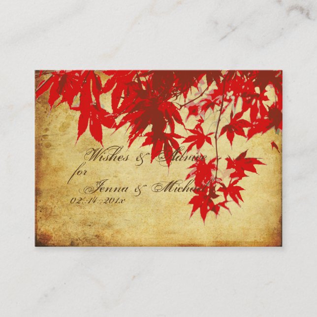 PixDezines Vintage Red Maple, rådgivkort Rådkort (Framsida)