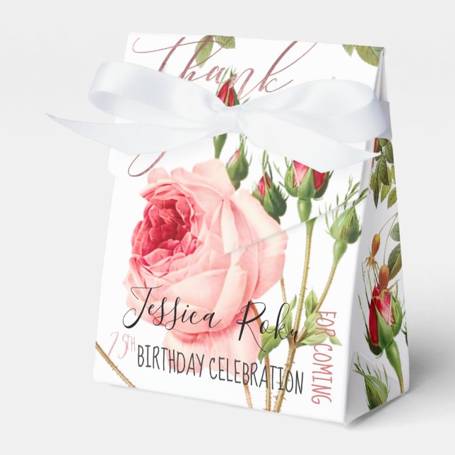 PixDezines Vintage Ro/botaniskt konst Presentaskar (Framsidan Sidan)