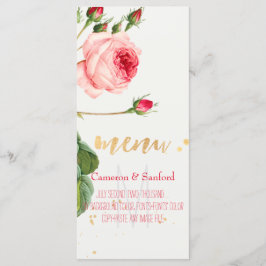 PixDezines Vintage Ro/Peonies/Menu Meny
