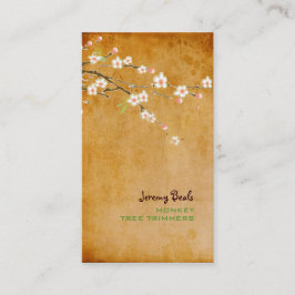 PixDezines vintage rosa körsbärsblommor♥♥ Visitkort