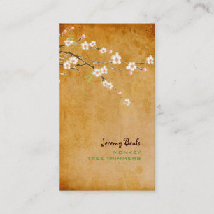 PixDezines vintage rosa körsbärsblommor♥♥ Visitkort