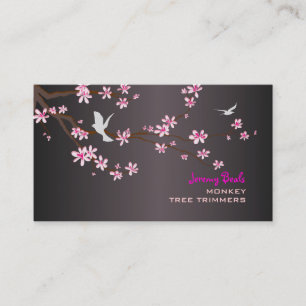 PixDezines vintage/rosa sakura träd trimmare ♥ ♥ ♥ Visitkort