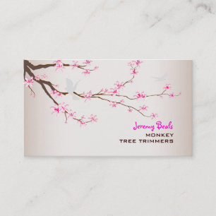 PixDezines vintage/ rosa sakuraträd trimrar ♥♥♥ Visitkort