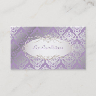 PixDezines vintage sabin damask Visitkort