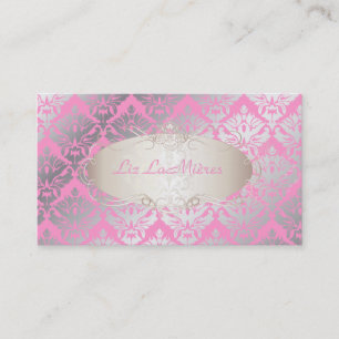 PixDezines vintage sabine Damask Visitkort