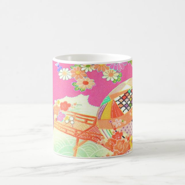 PixDezines Vintage Shirimen Kimono Kaffemugg (Center)