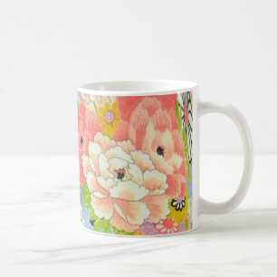 PixDezines Vintage Shirimen Kimono Kaffemugg