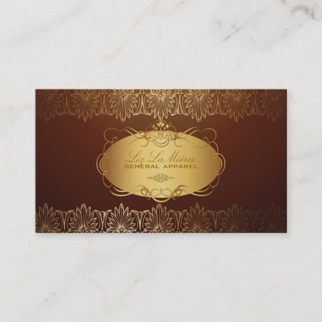 PixDezines VINTAGE SPETS/ART DECO Visitkort (Framsida)