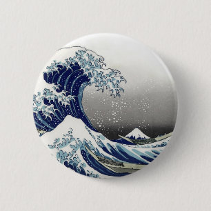 PixDezines Vintage, Stora vågen, Hokusai 葛飾北斎の神奈川沖 Knapp