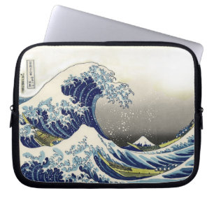 PixDezines Vintage, Stora vågen, Hokusai 葛飾北斎の神奈川沖 Laptop Fodral