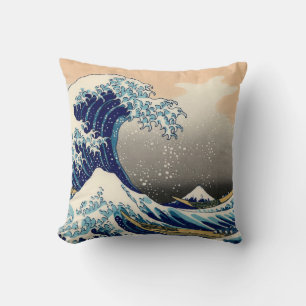 PixDezines-Vintage, Underbar Wave, Hokusai 葛 飾 北 斎 Kudde