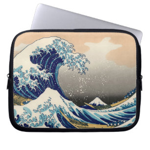PixDezines-Vintage, Underbar Wave, Hokusai 葛 飾 北 斎 Laptop Sleeve