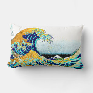 PixDezines-Vintage, Underbar Wave, Hokusai 葛 飾 北 斎 Lumbarkudde