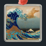 PixDezines-Vintage, Underbarare våg, Hokusai 葛 飾 北<br><div class="desc">PixDezinves Vintage av japansk konst med faux guld-accent. Kanagawas Underbarare våg är en av de mest synliga i världen. Konstnären Hokusai,  1832 (Edo Period). Att beskriva kinamin som underbarare vågar,  INTE tsunami.  Digitalt utökat med PixDezines.Copyright © 2008-2014 PixDezines.com™ och PixDezines™ på zazzle.com</div>