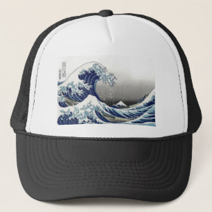 PixDezines-Vintage, Underbarare våg, Hokusai 葛 飾 北 Truckerkeps
