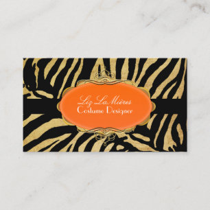 PixDezines Vintage zebra Visitkort