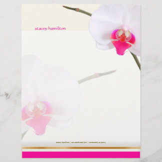 PixDezines Vit Orchidé 2 | Perfekt Brud Brevhuvud