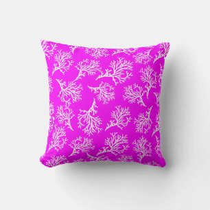 PixDezines vit+rosa korall/diy bakgrund Kudde