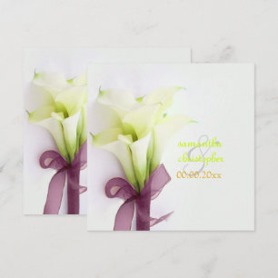 PixDezines VITA CALLA LILJOR BRUDSQUVE Inbjudningar