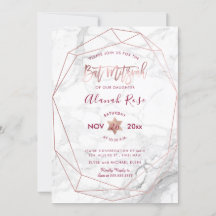 PixDezines Vita Marmor Bat Mitzvah/Roséguld