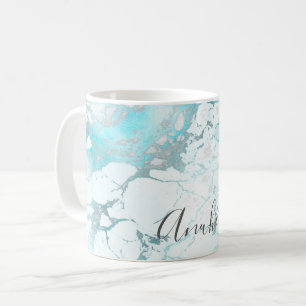 PixDezines VITE MARBLE+IRIDESCENT TURQUOISE VEINS Kaffemugg