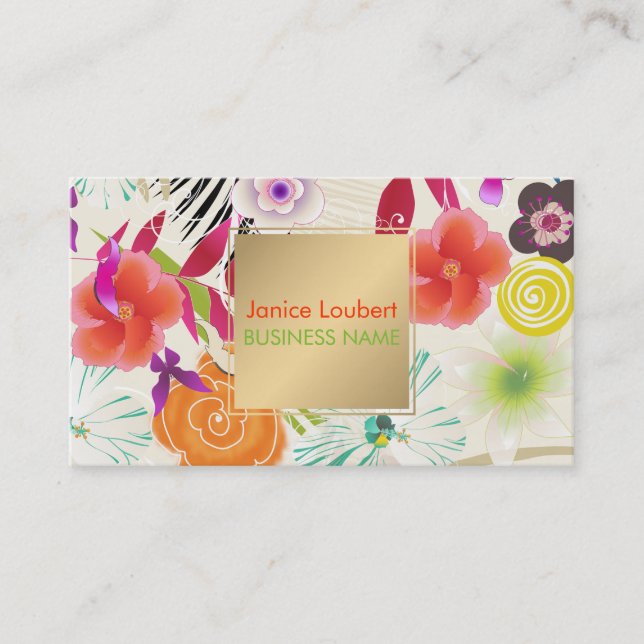 PixDezines Wailea/DIY bakgrund Visitkort (Framsida)