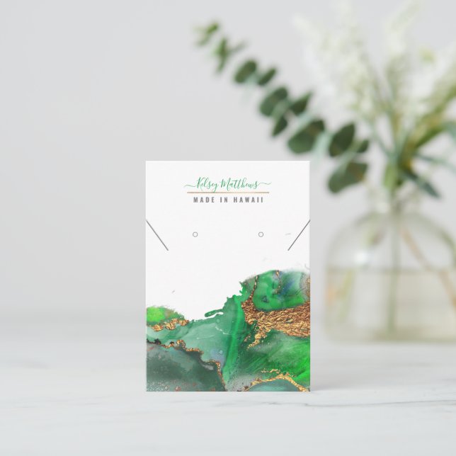 PixDezines Watercolor Abstrakt Galaxy Jewelry Visitkort (Stående Fram)