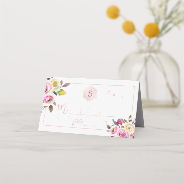 PixDezines Watercolor Bat mitzvah, Pastel Ro Placeringskort (Framsida)