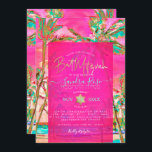 PixDezines Watercolor Beach Bat mitzvah, Shock ros Inbjudningar<br><div class="desc">PixDezines vintage stil hawaiian Bat mitzvah. Handflatan träd sväljer med Waikoloa Breeze i Mauna Lani Bay.Med vår dynamiska design kan du redigera alla inslag. Klicka på knappen "anpassa" om du vill redigera bilder, ändra ton, rotera och lägga till text / monogram. PixDezines Bat mitzvah, blommigt vattenfärg mittsommar-rosor i persikor-, kräm-,...</div>