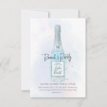 PixDezines Watercolor Blue Champagne Brunch BubLY