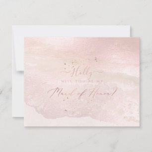 PixDezines Watercolor Blush Coastal Brudtärna Inbjudningar