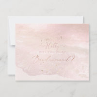 PixDezines Watercolor Blush Kust Brudtärna