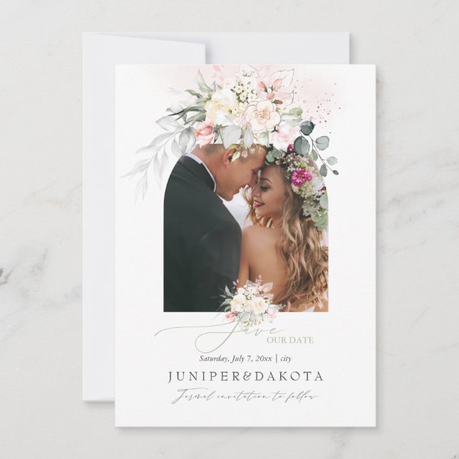 PixDezines Watercolor Cream  Ro Spara D Spara Datumet (Framsida)