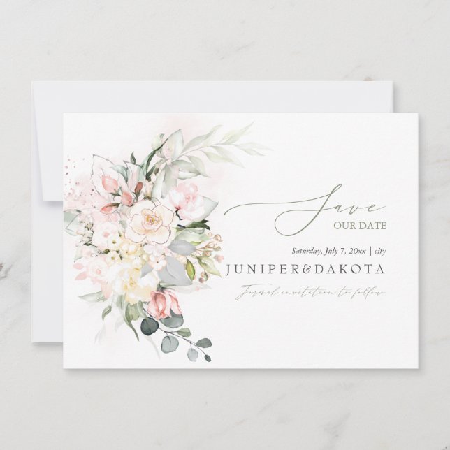 PixDezines Watercolor Cream  Ro Spara Datumet (Framsida)