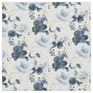 PixDezines Watercolor Dusty Blue Navy, Rosor Tyg