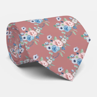 PixDezines Watercolor Dusty Blue Ro Peonies Nacke Slips