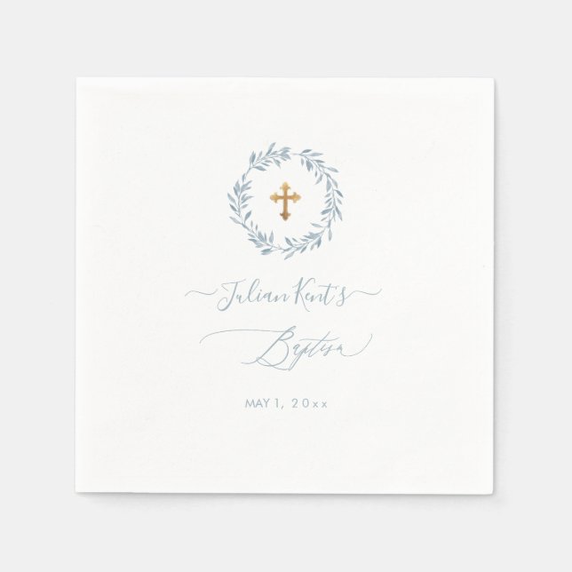 PixDezines Watercolor Dusty Blue Wandan Pappersservett (Framsidan)