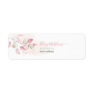 PixDezines Watercolor Dusty Gum Eucalyptus Returadress Etikett