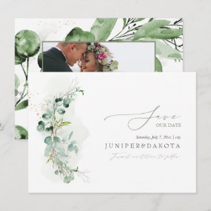 PixDezines Watercolor Eucalyptus Wandeand Greenery Spara Datumet