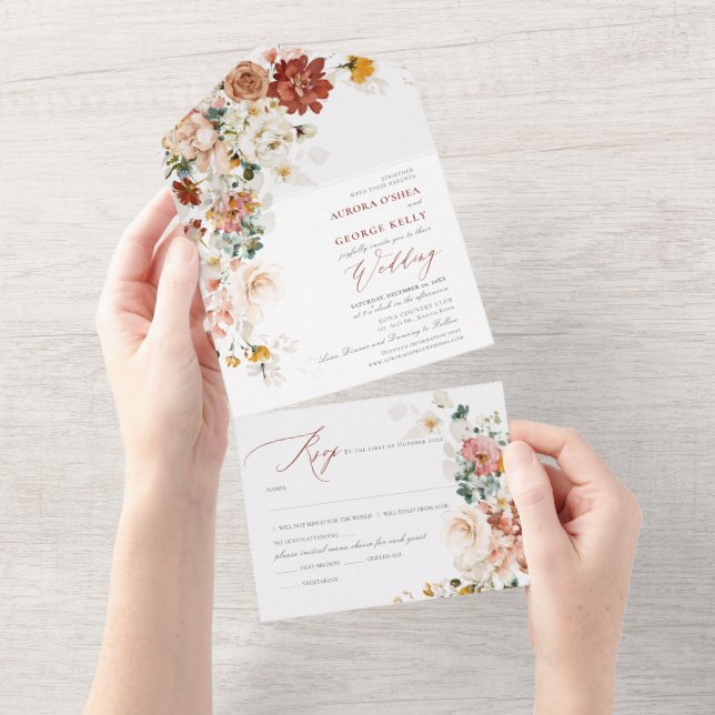 PixDezines Watercolor Fall Garden Flowers (Tearaway)