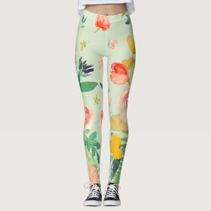 PixDezines Watercolor Flowers/DIY-bakgrund Leggings