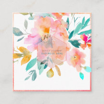 PixDezines Watercolor Flowers Garden Ro