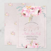 PixDezines Watercolor Flowers Peonies Baptism