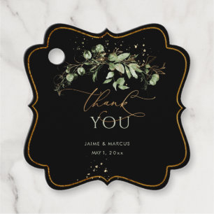 PixDezines Watercolor Greenery Eucalyptus Tack Gåvor Etiketter